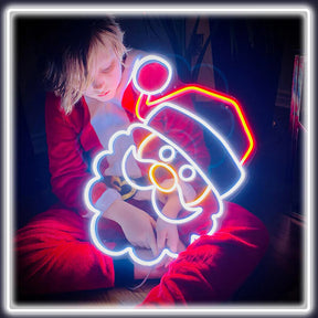 Weihnachtsmann Led Schild (48x36cm) USB