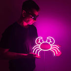 Pinke Krabbe (35x26cm) USB - loveledlights - LED-Schild - 