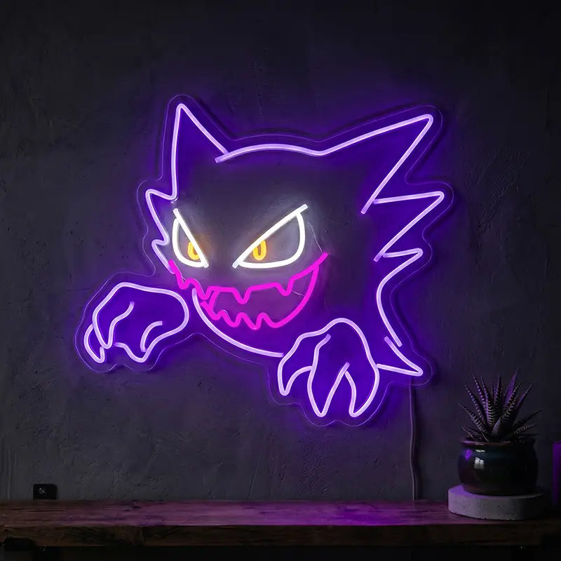 Pokémon Alpollo Neon LED Schild 12V – mystisches Käfer-Pokémon Gaming Deko