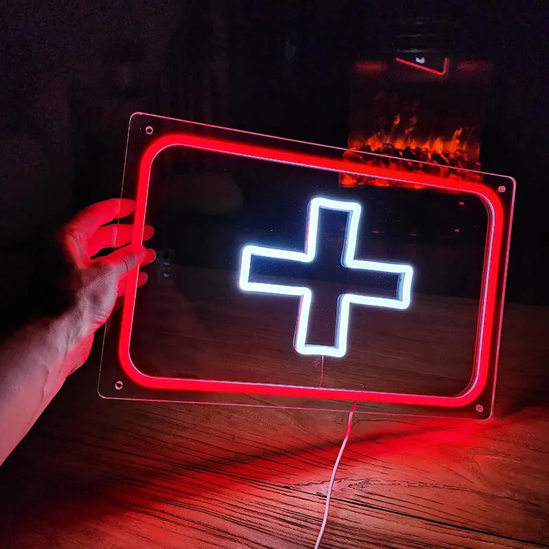 Schweizer Kreuz LED Schild 6mm Acrylplatte – Beleuchtung für Schweizer Restaurants