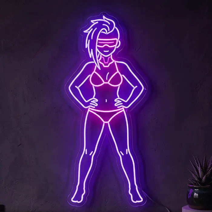 Neon Cyberpunk Kollektion – handgefertigte Sci-Fi LED Schilder auf 6 mm Acrylglas