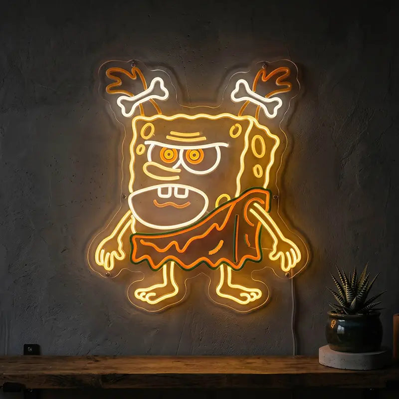 Schwammkopf Freaks Neon LED Schild 12V – XL Cartoon Kollektion mit Fernbedienung