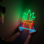 Topfpflanze (33x29cm) USB - loveledlights - LED-Schild - 