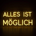 Inspirierender LED-Schriftzug für das Büro, die Küche oder das Fitnessstudio, der eine positive Affirmation ausstrahlt.