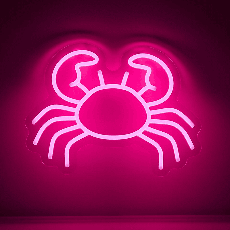 Pinke Krabbe (35x26cm) USB - loveledlights - LED-Schild - 