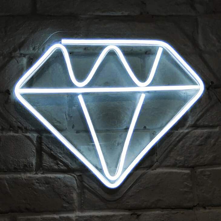 Diamant (35x28cm) USB - loveledlights - LED-Schild - 