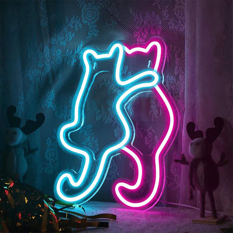 Katzenfreunde (35x28cm) USB - loveledlights - - cat,katze
