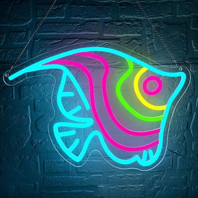 Ozean Fisch LED Wanddeko – Strand-Stimmung für Ferienhäuser