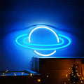 Blauer Saturn (29x40cm) USB - loveledlights - LED-Schild - 
