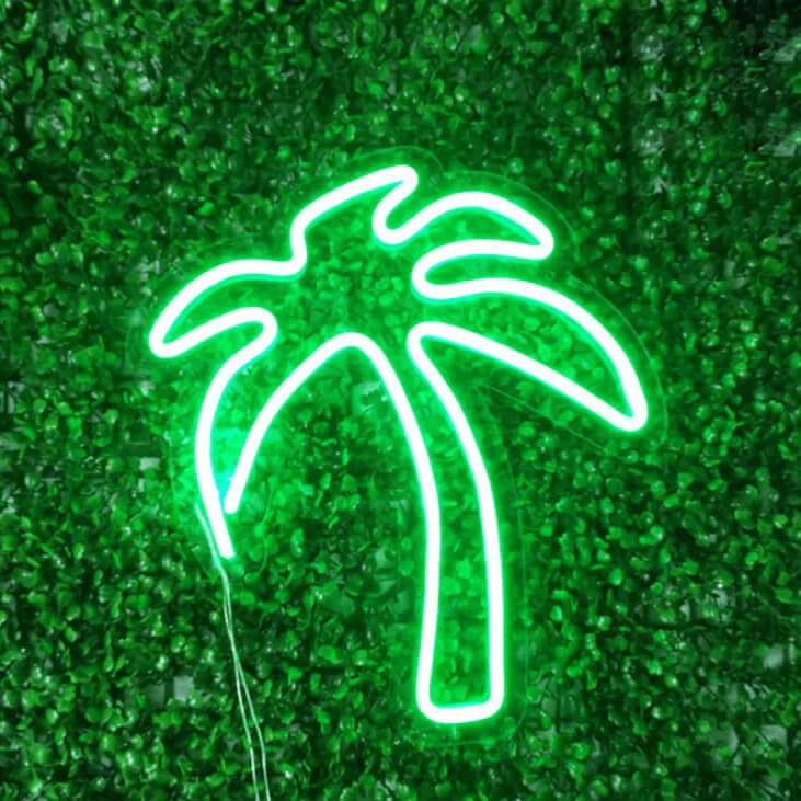 Grüne Palme (36x30cm) USB - loveledlights - LED-Schild - 