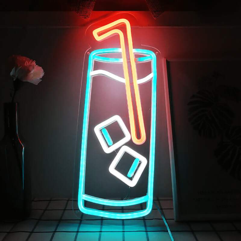 Cocktailglas (50x19cm) USB - loveledlights - LED-Schild - 