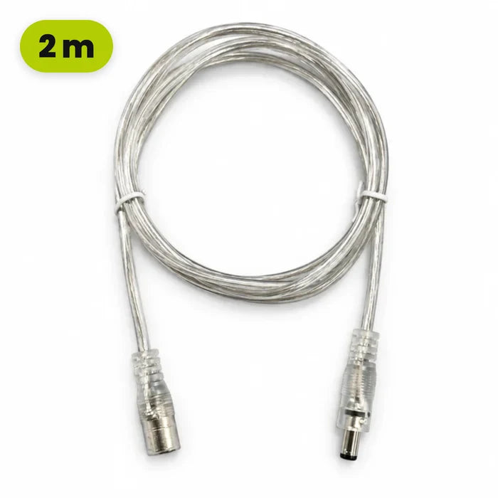 Kabelverlängerung 2 m für Neon LED Schilder, aufgerolltes Kabel von oben