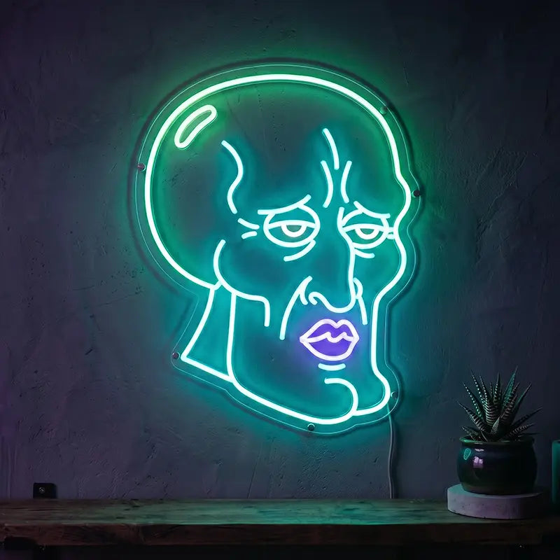 Mr. Sweet Neon LED Schild – SpongeBob Freaks als USB Wanddeko auf 6 mm Acrylglas
