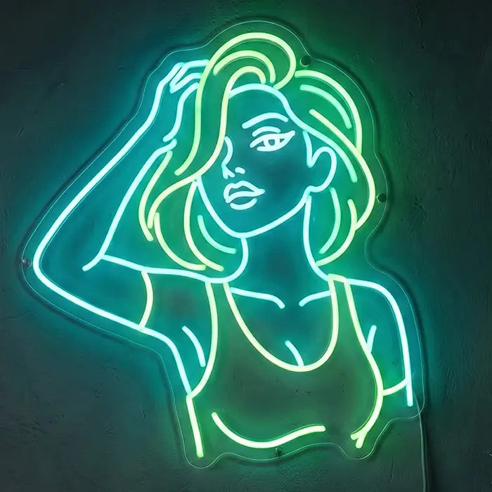 Misiko Miaukuza Neon LED Schild – Anime Girl im Japan Yakuza Style