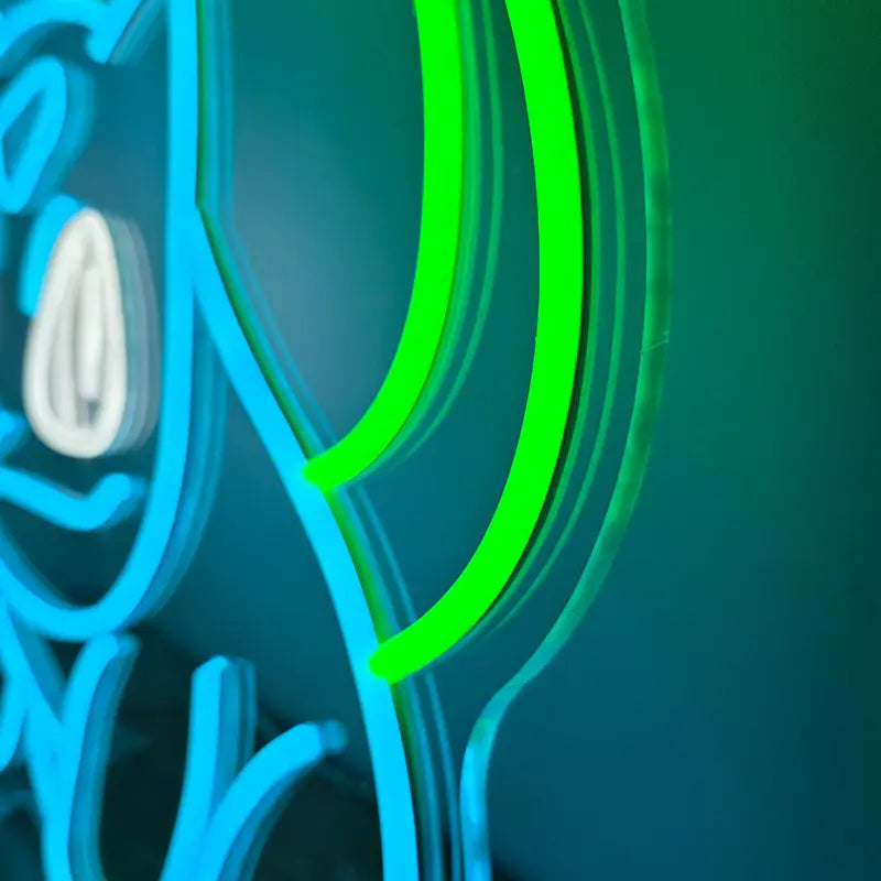 Bisasam Pokémon LED Wanddeko grün-blau – Anime Deko fürs Jugendzimmer
