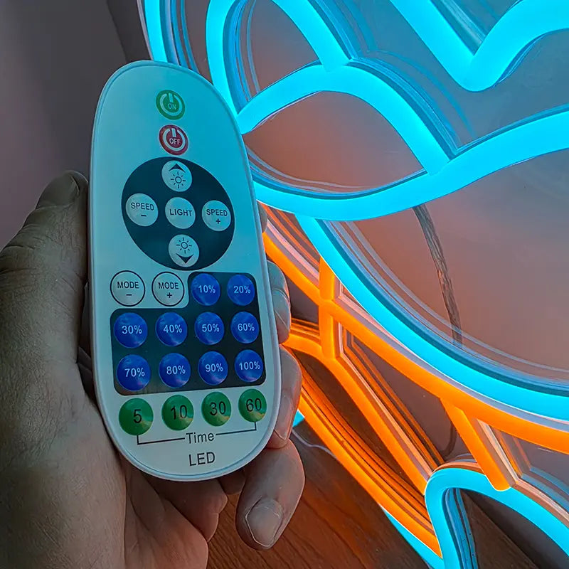 Schiggy Neon Licht cool – handgefertigte Wanddeko fürs Streamer Setup