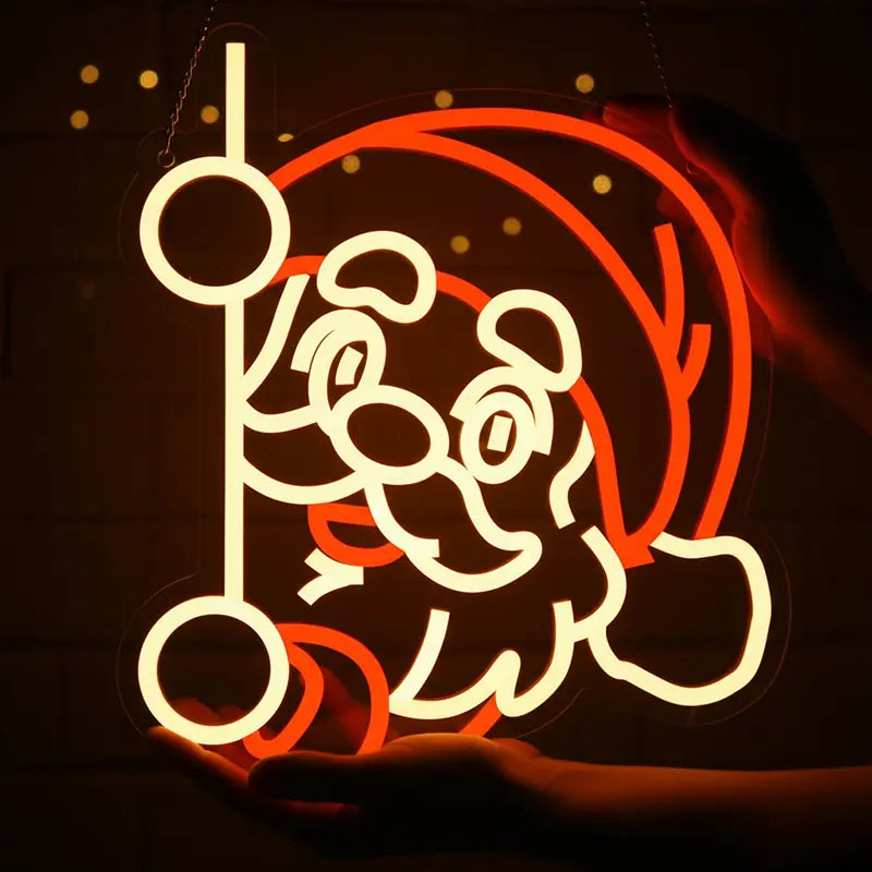 Santa Claus Neon LED Schild USB – Weihnachten Deko fürs Wohnzimmer
