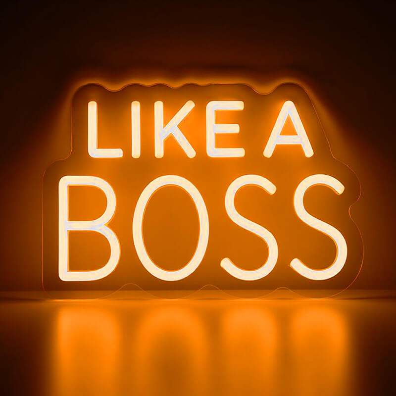 Like A Boss LED Wanddeko – Motivation für Gründer und Führungskräfte