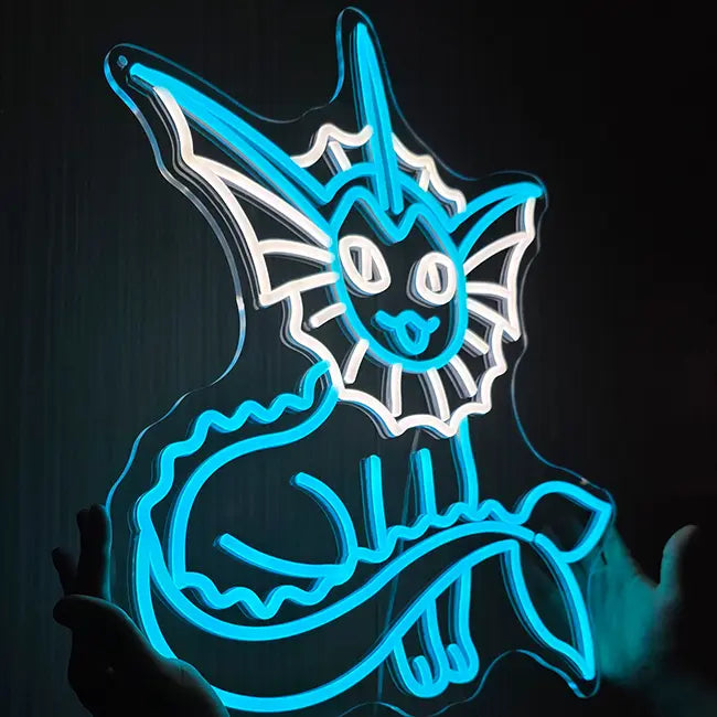 Aquana Pokémon Leuchtschild Blau – Geschenkidee für Pokémon-Fans und Eeveelution-Sammler