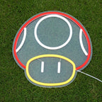 Pilz-Neon-Motiv: Das Power-Up-Symbol in den klassischen Mario-Farben, ein Muss für jeden Retro-Fan.
